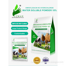 10% Enroflxacin HCL water soluble powder for animal